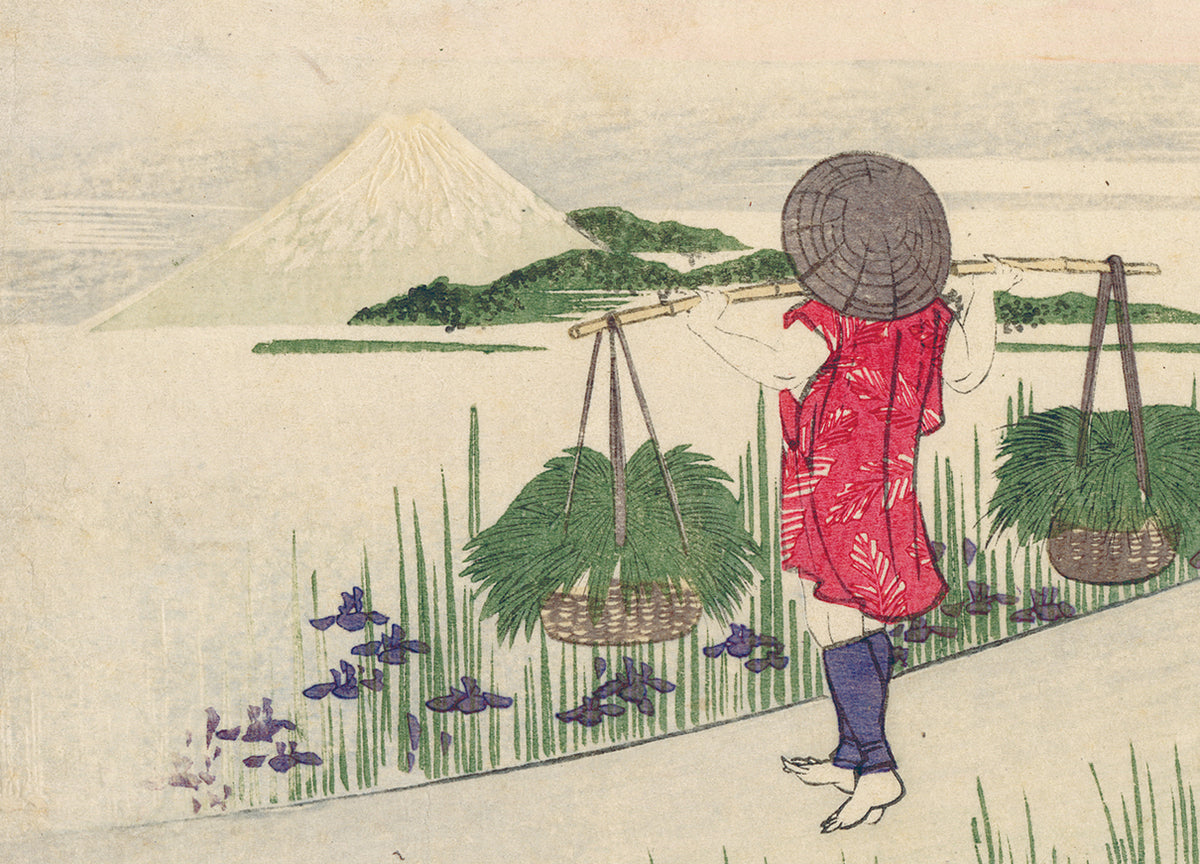 北斎流 富士山を眺めながらの田植え – Egenolf Gallery Japanese Prints