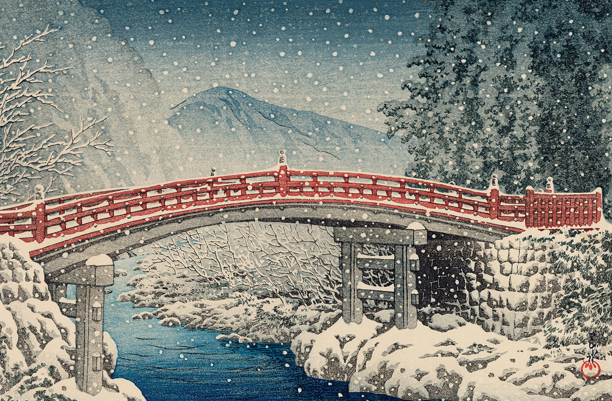 日光神橋の雪その他