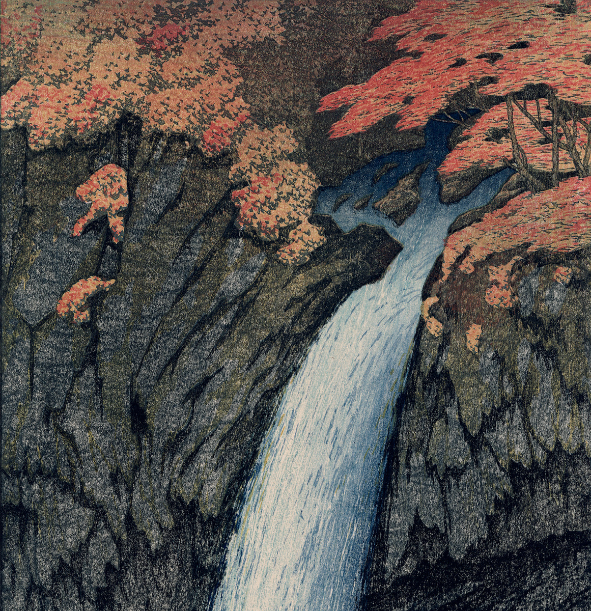 川瀬巴水：日光 華厳の滝 – Egenolf Gallery Japanese Prints