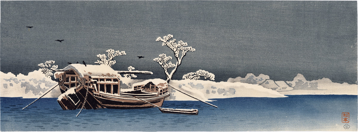 Takahashi Hiroaki (Shôtei) 松亭 弘明: Night on the Bank of the