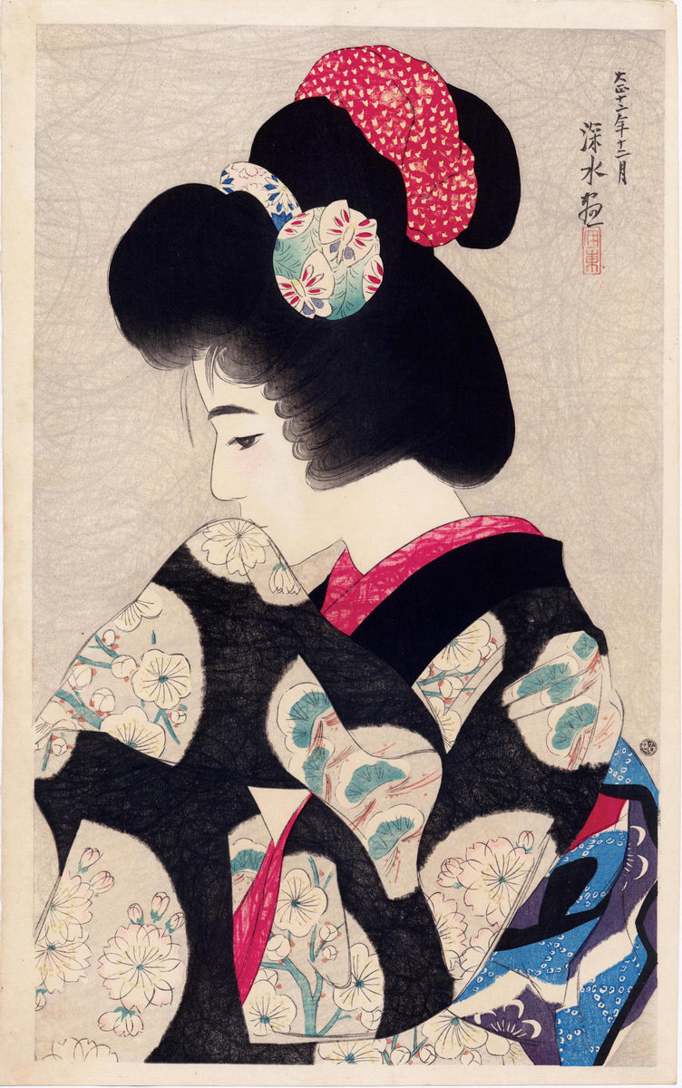 伊東深水：来春を考える（販売） – Egenolf Gallery Japanese Prints
