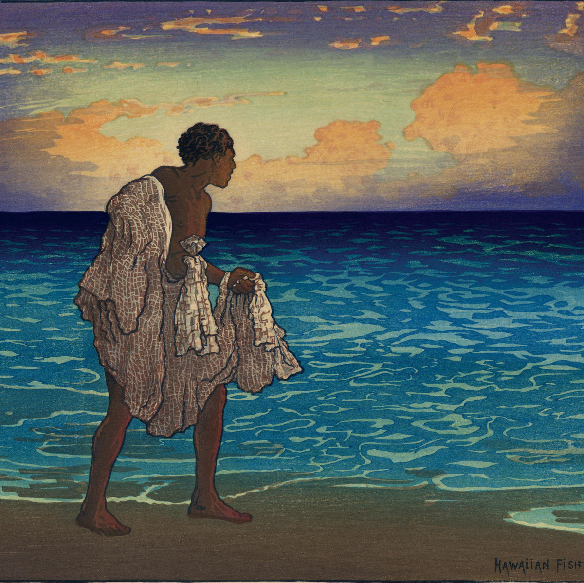 チャールズ・バートレット「横浜磯子」 人気作品、希少画集・額装画
