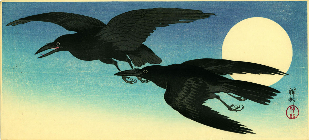 甲斐：飛行中の2羽のカラス（販売済み） – Egenolf Gallery Japanese