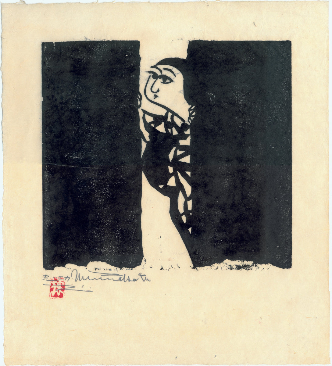 棟方志功：夜の訪問（販売） – Egenolf Gallery Japanese Prints