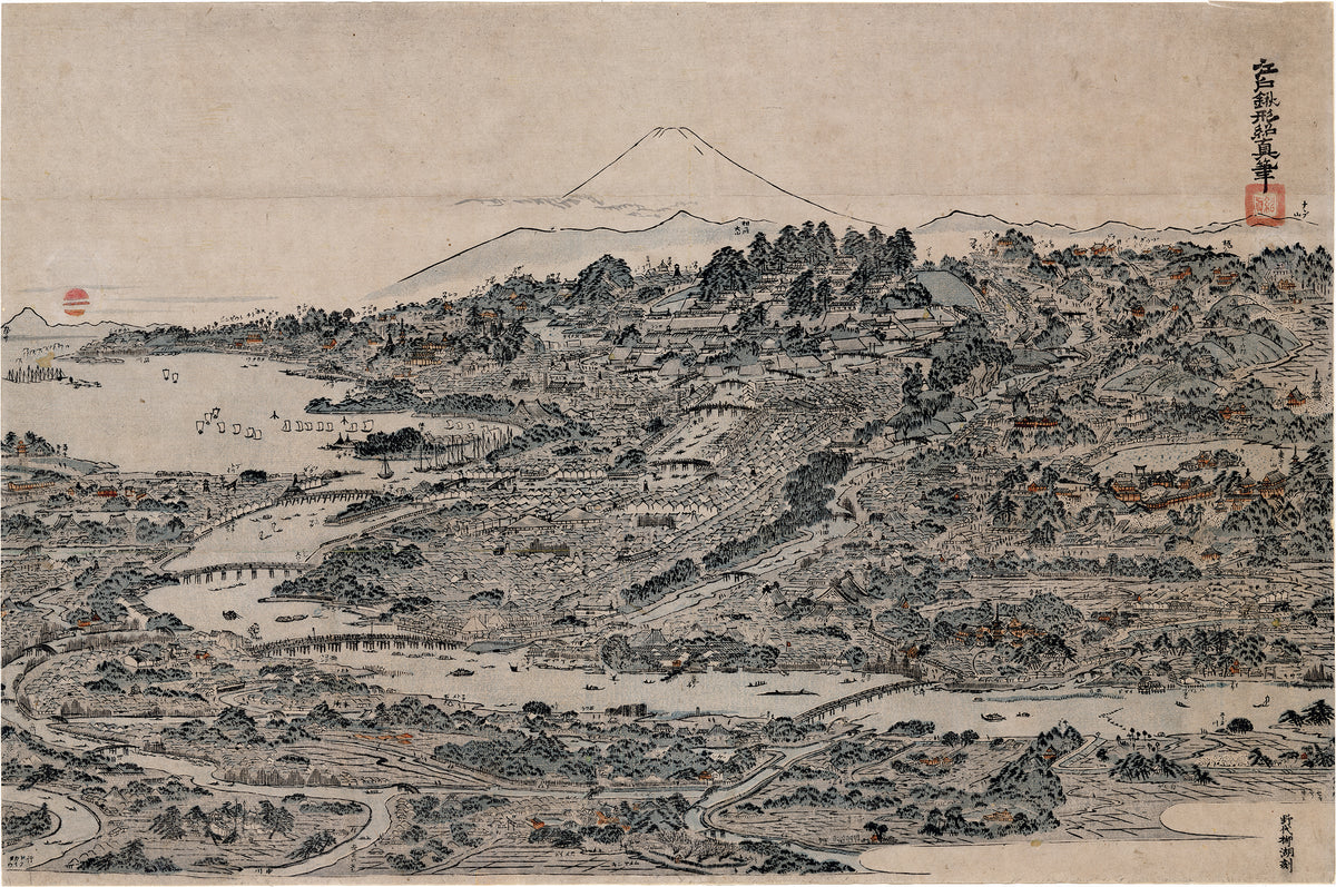 北尾政美 北尾政美:特大江戸鳥瞰図 (SOLD) – Egenolf Gallery Japanese Prints