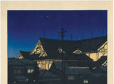 Hasui 巴水: The Kabuki Theater 歌舞伎座 (Published First Edition) (SOLD)