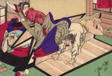 Yoshitoshi: Humorous Scenes of a Wrong Brothel Room and Noodle Seller Spill