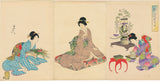 Chikanobu: Ikebana (Flower Arranging Lesson)