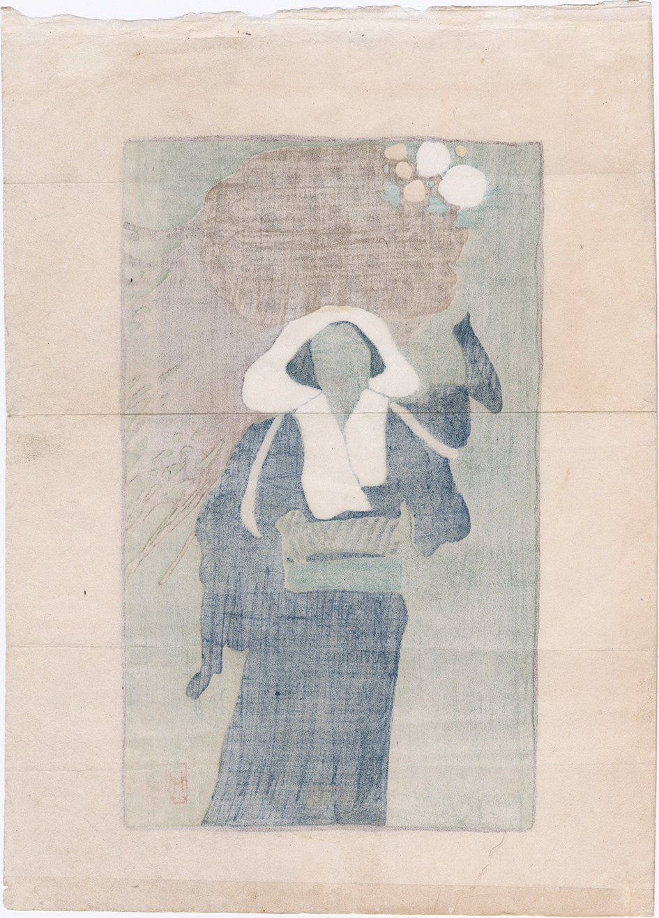 浅井忠：大原の薪を売る女 – Egenolf Gallery Japanese Prints