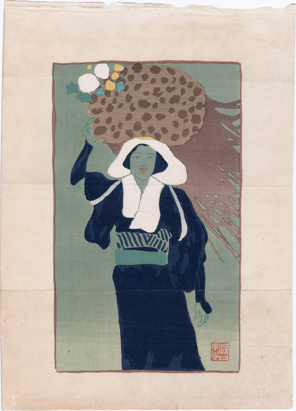 浅井忠：大原の薪を売る女 – Egenolf Gallery Japanese Prints
