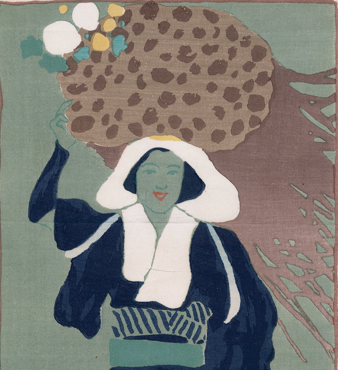 浅井忠：大原の薪を売る女 – Egenolf Gallery Japanese Prints