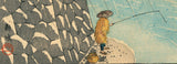 Narazaki Eisho (Shinjo): Man Fishing in the Rain (SOLD)