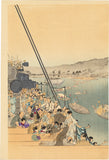 Ogata Gekko: Popular Viewing of the Captured Chinese Warship Chenyuen