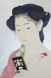 Goyo 五葉: Woman Applying Powder Makeup 化粧の女