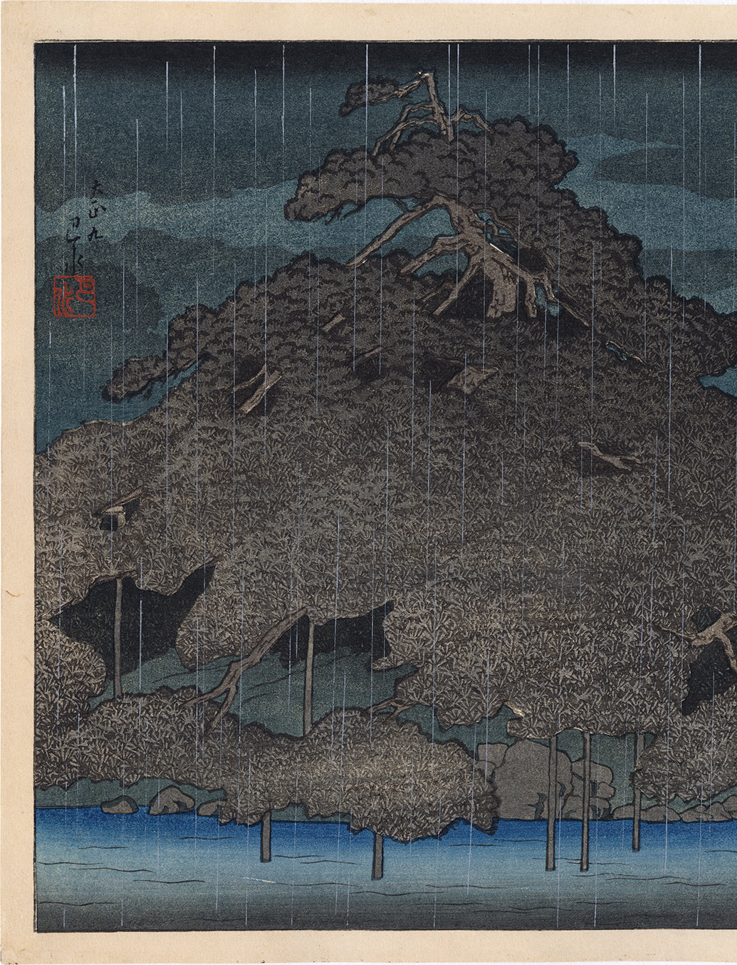 Hasui 巴水: 松の島の夜雨 (SOLD) – Egenolf Gallery Japanese Prints