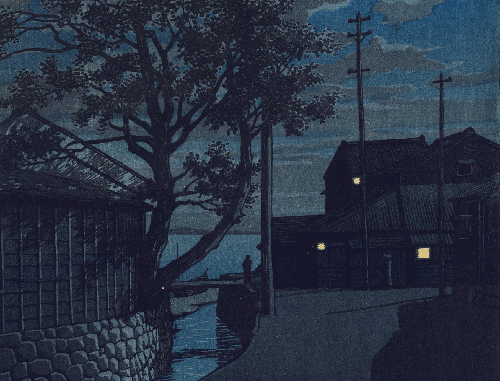 蓮井川瀬巴水：亀崎尾州尾州亀崎（sold） – Egenolf Gallery