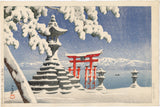 Hasui 巴水: Snow at Itsukushima 厳島之雪 First Edition (Sold)