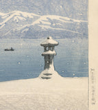 Hasui 巴水: Snow at Itsukushima 厳島之雪 First Edition (Sold)