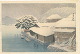 Hasui 巴水: 石巻の暮雪（初版）