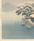 Hasui 巴水: 石巻の暮雪（初版）