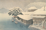 Hasui 巴水: 石巻の暮雪（初版）