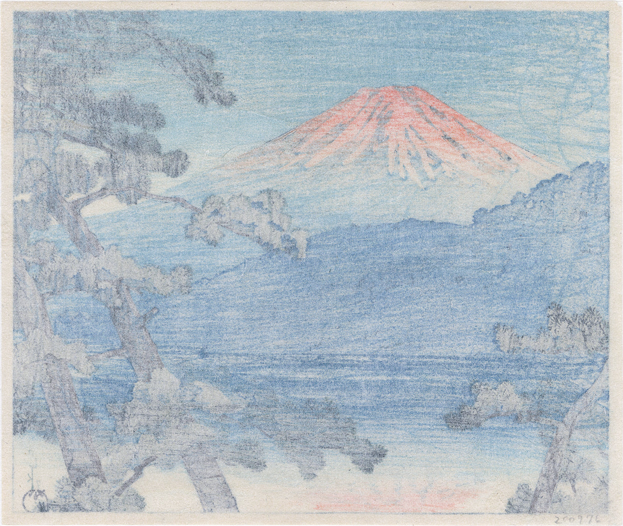 M. HIGAKI 日垣明貫　風景画 Hasui 巴水: Dawn Over Lake Shoji – Egenolf Gallery Japanese