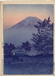 Hasui 巴水: Lake Yamanaka 山中湖  (Yamanakako) First Edition (Sold)