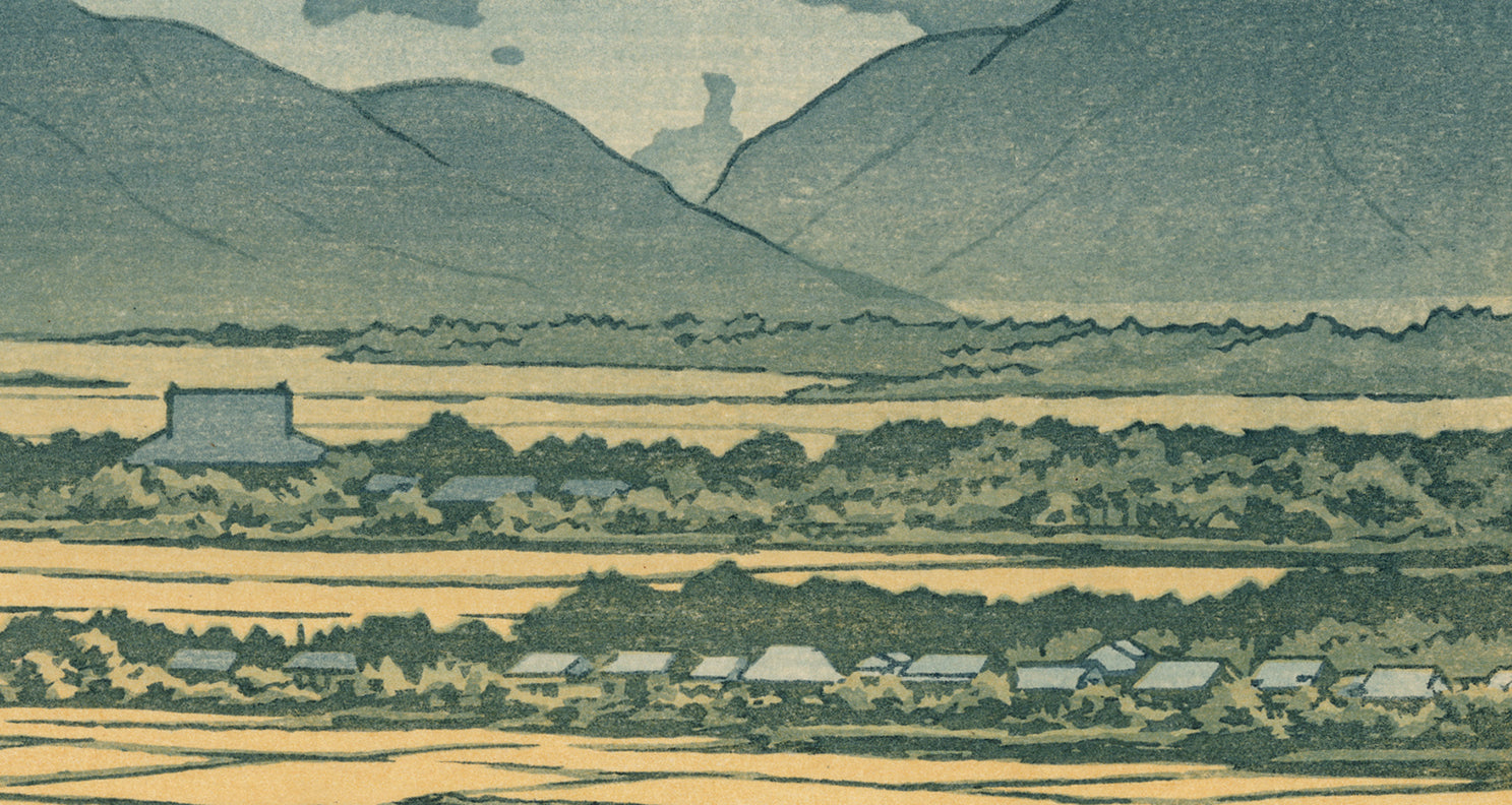 Hasui 巴水: Inariyama, Nagano 長野県稲荷山 – Egenolf Gallery Japanese Prints