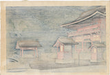 Hasui 巴水: Tsushima Shrine, Aichi Prefecture 津島神社 (愛知縣) (Sold)
