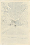 Hasui: Hall of the Golden Hue, Hiraizumi (Published 1st Edition) 平泉金色堂 絶筆