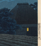 巴水：馬込の月