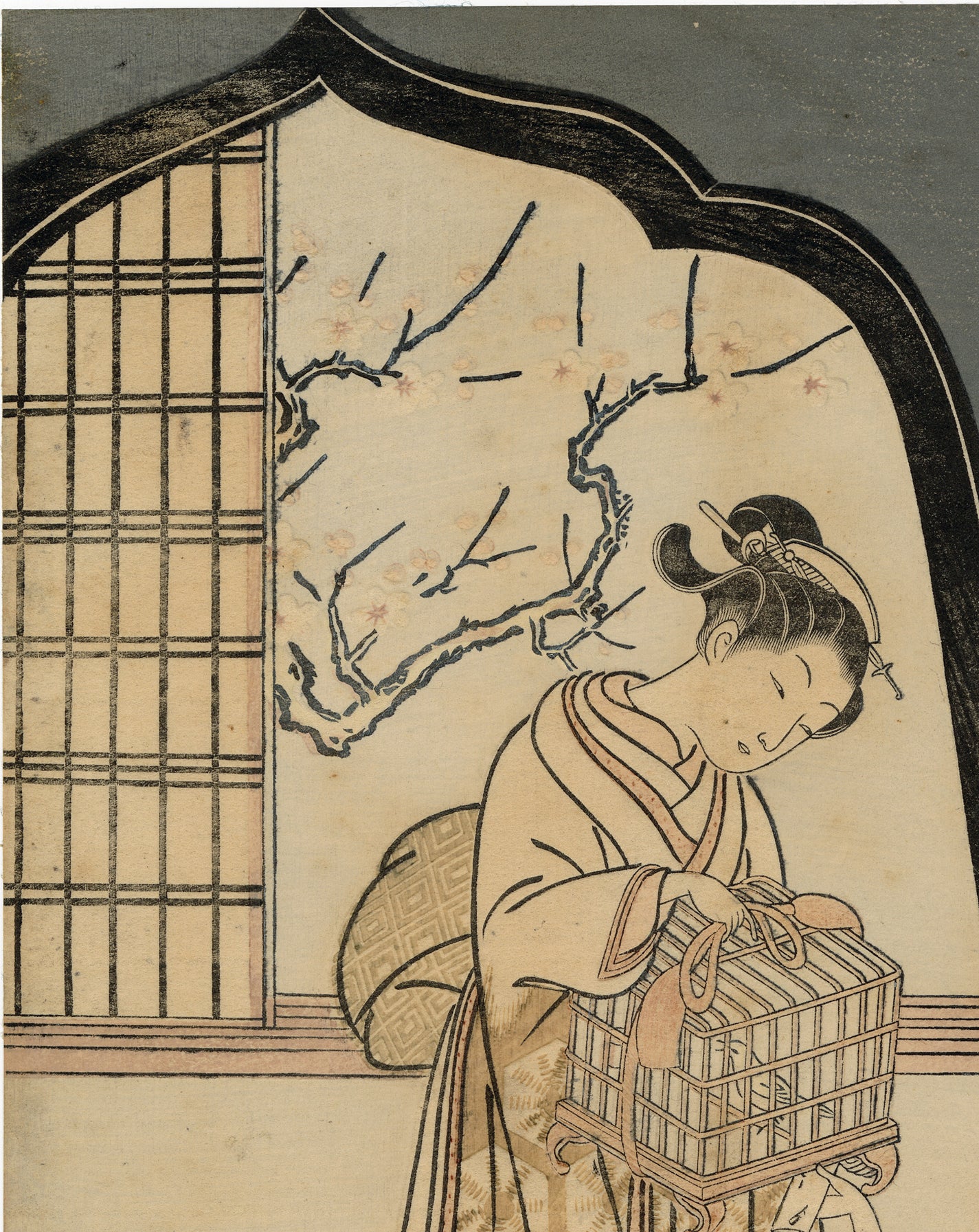 Harunobu 春信: The Bird-cage Letterbox (Lovenote) – Egenolf