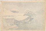 Hasui 巴水: Ishinomaki in the Snow 石巻の暮雪 (First edition) (Sold)