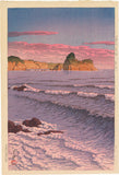 Hasui 巴水: Morning Sea at Shiribeshi, Bikuni 後志美国 朝海