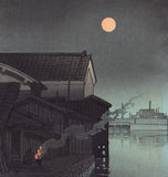 Hasui 巴水: Daimotsu, Amagasaki 尼崎大物 (Sold)