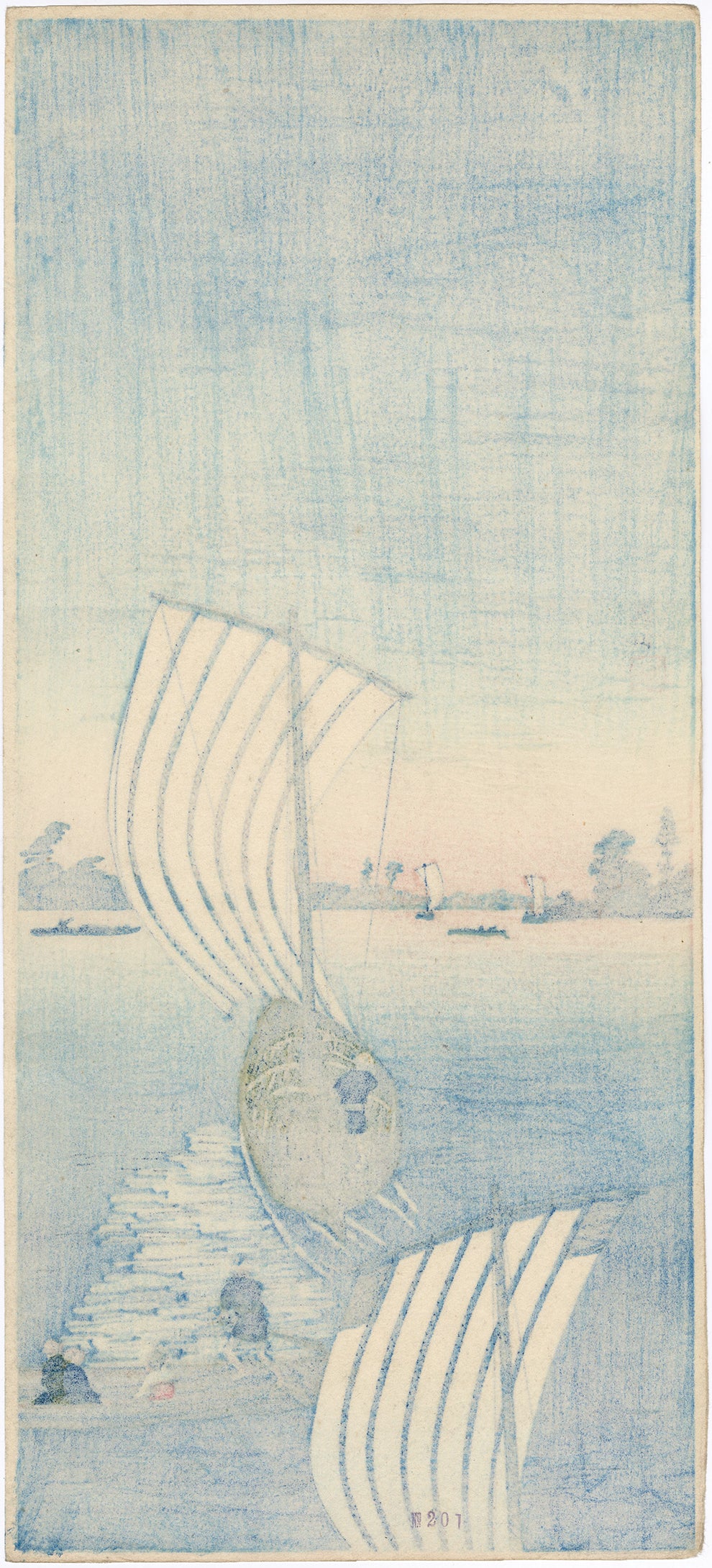 高橋宏明 (昇亭) 高橋松亭弘明:流山流山の夕日 (販売済み) – Egenolf Gallery Japanese Prints