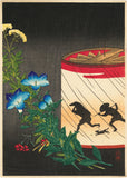 Hiroaki 弘明: Revolving Lantern and Bellflower Bouquet 廻り燈籠と桔梗