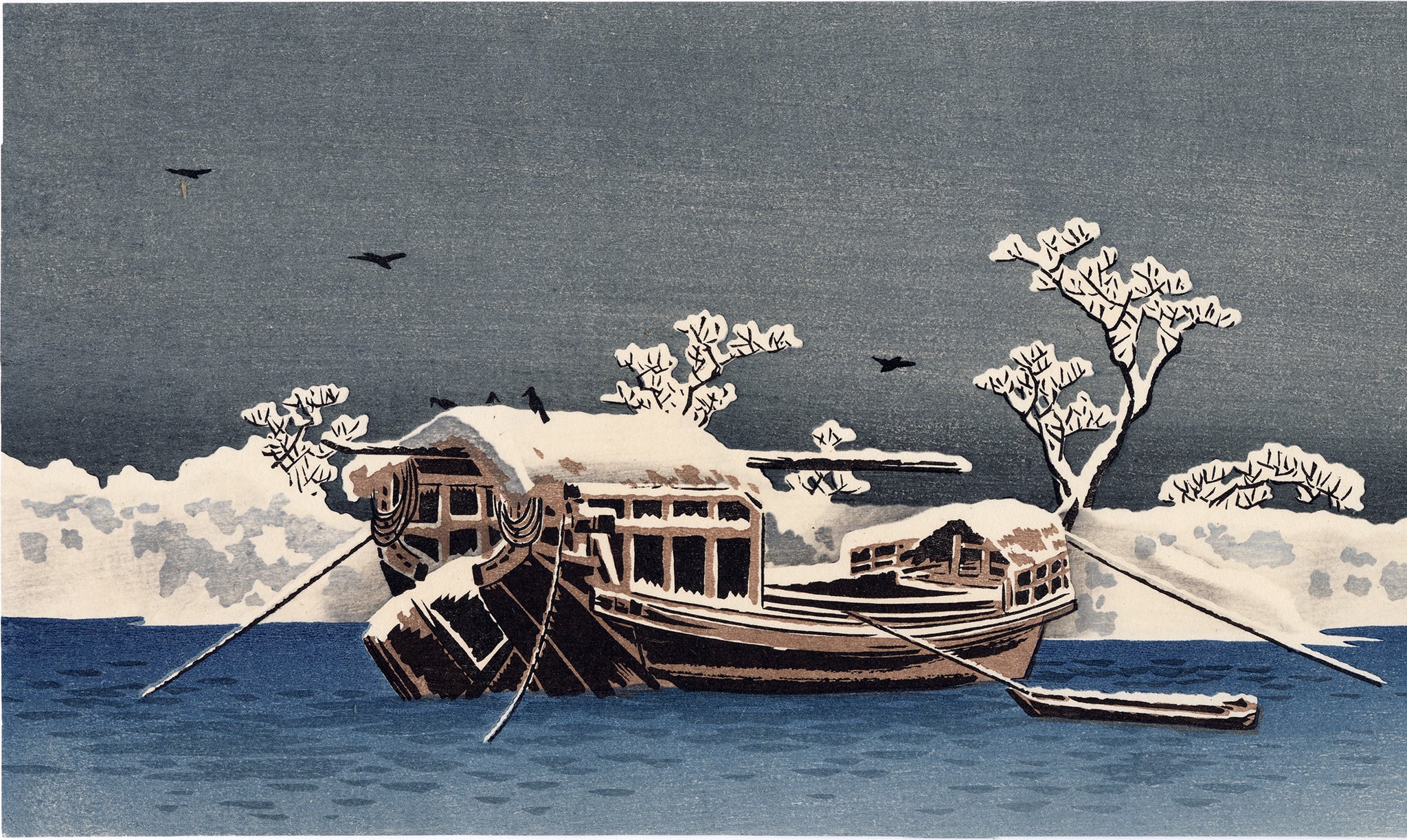 Takahashi Hiroaki (Shôtei) 松亭 弘明: Night on the Bank of the