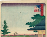 Hiroshige: First Edition of Spiral Hall 広重, Five Hundred Rakan Temple 五百羅漢つらね堂 $17,000