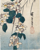 Hiroshige: Kingfisher and Japanese Snowball Flowers 藪手毬に川蝉 (Doublefile Viburnum) (SOLD)