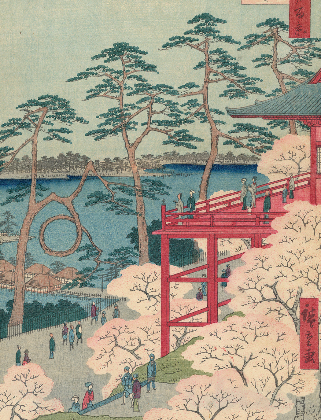 Hiroshige 広重: 上野の清水堂と不忍池 上野清水堂 不忍の池 – Egenolf Gallery Japanese Prints