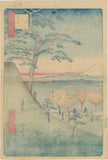 Hiroshige 広重: Original Fuji, Meguro 目黒元不二