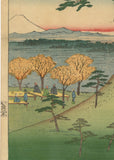 Hiroshige 広重: Original Fuji, Meguro 目黒元不二