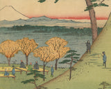 Hiroshige 広重: Original Fuji, Meguro 目黒元不二