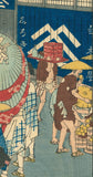 Hiroshige 広重: Summer Heat on  Nihonbashi Shopping Street (Nihonbashi itchome)
