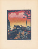 Hiroshima Shintaro: Sunset (Model T and Landscape) (SOLD)