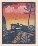 Hiroshima Shintaro: Sunset (Model T and Landscape) (SOLD)