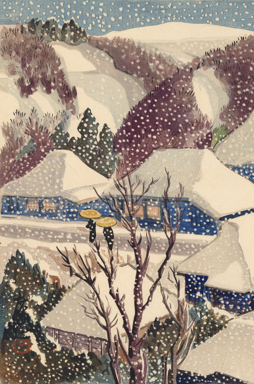 小田裕: 穂高谷の雪 (売り切れ) – Egenolf Gallery Japanese Prints