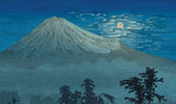 Takahashi Hiroaki (Shotei) 高橋松亭 弘明: Fujine 富士根 [Mount Fuji Beneath the Full Moon]