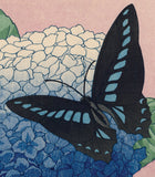 Inuzuka Taisui: Hydrangeas (Ajisai) and Butterfly (Sold)